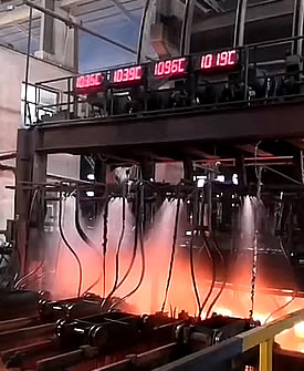 Infrared thermometer for online temperature detection of steel billets in multi 